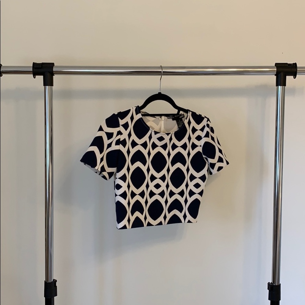 Pattern top | Aqua | two piece set | small